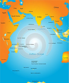 map of Indian ocean region