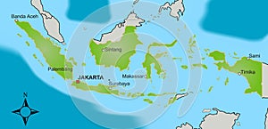Map of Indonesia photo