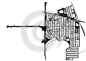 Map of industrial area in Madrid, Cobo Calleja, Fuenlabrada