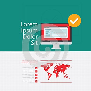 map infographic. Vector illustration decorative design