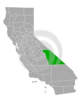 Map of Inyo in California