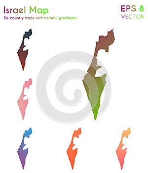Map of Israel with beautiful gradients.