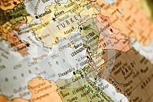Map of Israel ,Turkey,Jordan, Lebanon photo