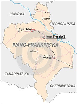 Map of Ivano-Frankivsk Oblast