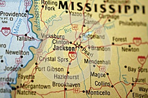 Map of Jackson, Mississippi