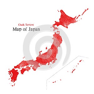 Map of Japan, Chalk texture