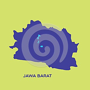 map of jawa barat. Vector illustration decorative design