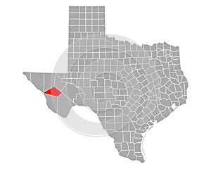 Map of Jeff Davis in Texas photo