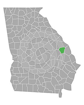 Map of Jenkins in Georgia photo