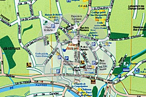 Map of Josselin, France