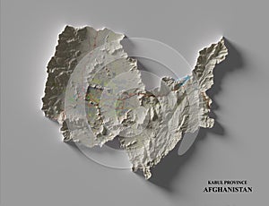 Map of Kabul Province, Afghanistan