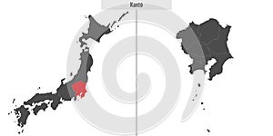 map of Kanto region of Japan