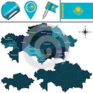 Map of Kazakhstan