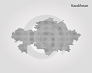 Map of Kazakhstan. Vector illustration. World map