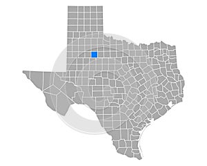 Map of Kent in Texas