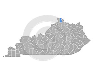 Map of Kenton in Kentucky