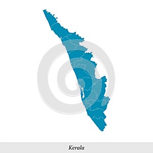 map of Kerala is a state of India with districts