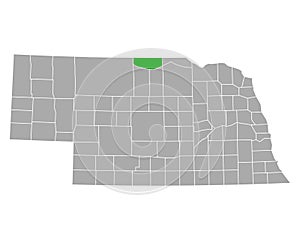 Map of Keya Paha in Nebraska