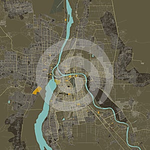 Map of Khartoum, Sudan