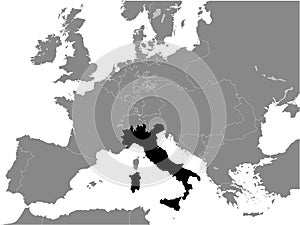 Map of Kingdom of Italy year 1870