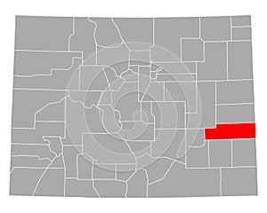 Map of Kiowa in Colorado photo