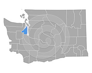 Map of Kitsap in Washington