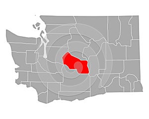 Map of Kittitas in Washington