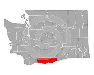 Map of Klickitat in Washington photo