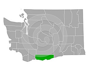 Map of Klickitat in Washington photo