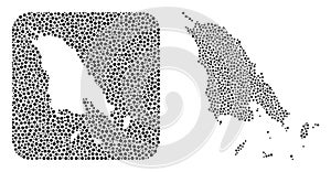 Map of Koh Chang - Dot Mosaic with Subtracted Space