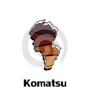 Map of Komatsu City - japan map and infographic of provinces, political maps of japan, region of japan for your company