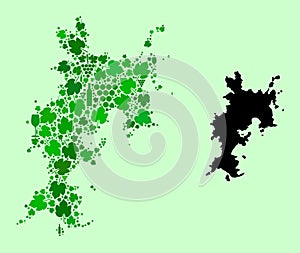 Map of Komodo Island - Composition of Wine and Grapes