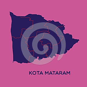 map of kota mataram. Vector illustration decorative design