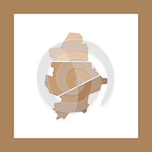 Map of Kramatorsk city modern geometric logo photo