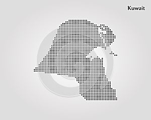 Map of Kuwait. Vector illustration. World map