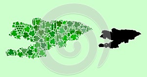 Map of Kyrgyzstan - Composition of Wine and Grapes photo