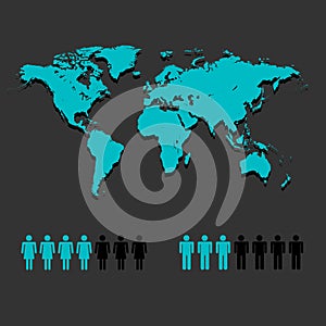 Map Landmass and People icon great for any use. Vector EPS10.