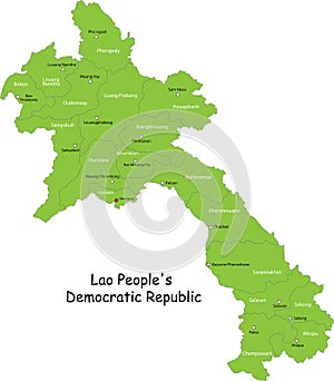 Map of Laos