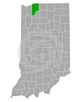Map of LaPorte in Indiana