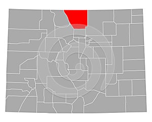 Map of Larimer in Colorado