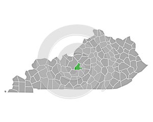 Map of Larue in Kentucky