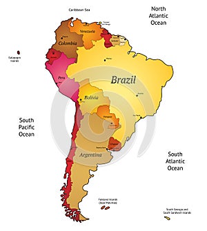 Map of Latin America