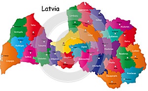 Map of Latvia