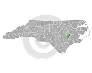 Map of Lenoir in North Carolina photo