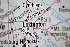 Map of Lexington Kentucky photo