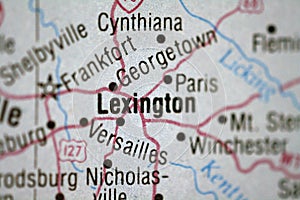 Map of Lexington Kentucky