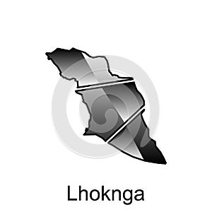 map of Lhoknga City logo design concept illustration idea style flat vector design template. isolated on white background photo