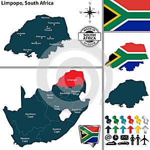 Map of Limpopo, South Africa