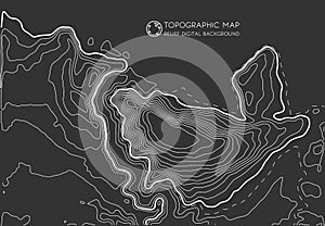 Map line of topography. Vector abstract topographic map concept with space for your copy photo