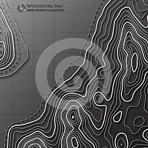 Map line of topography. Vector abstract topographic map concept with space for your copy